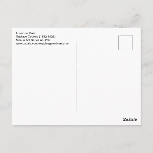 Gustave Courtois Trieur de Maar Briefkaart (Achterkant)