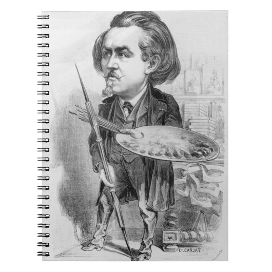 Gustave Dore (1832-83), karikatuur van Le Boulev Notitieboek (Voorkant)