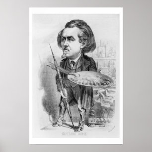 Gustave Dore (1832-83), karikatuur van Le Boulev Poster