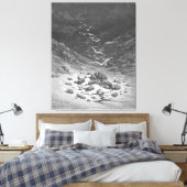 Gustave Doré - Achan wordt gestenigd Canvas Afdruk (Insitu (Slaapkamer))