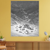 Gustave Doré - Achan wordt gestenigd Canvas Afdruk (Insitu (Woonkamer))