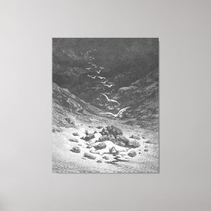 Gustave Doré - Achan wordt gestenigd Canvas Afdruk
