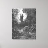 Gustave Doré - Adam en Eva worden uit het paradijs Canvas Afdruk (Voorkant)