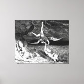 Gustave Doré - Alichino Chases Ciampolo of Navarre Canvas Afdruk (Voorkant)
