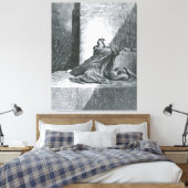 Gustave Doré - Baruch Writes Down Jeremiah's Proph Canvas Afdruk (Insitu (Slaapkamer))