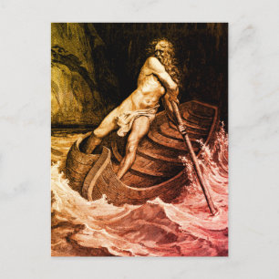 Gustave Doré - Caron Rowing/Dante's Inferno Briefkaart