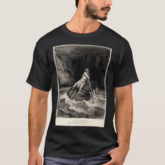 Gustave Doré - Caron Rowing/Dante's Inferno T-shirt (Voorkant)