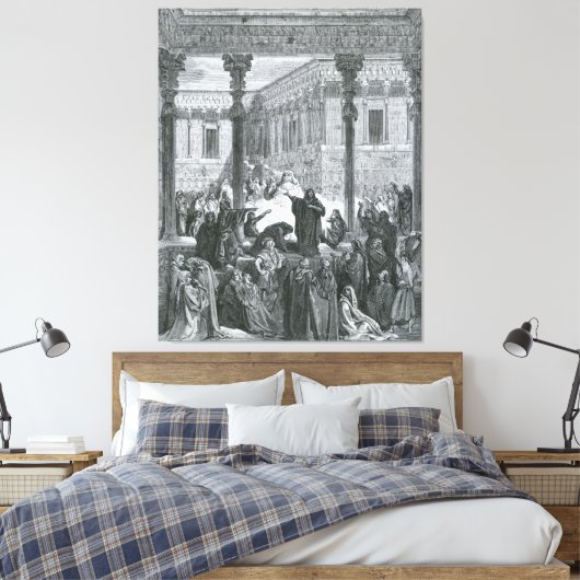 Gustave Doré - Daniël ontmaskert de priesters van Canvas Afdruk (Insitu (Slaapkamer))