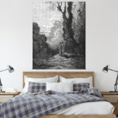 Gustave Doré - Dante And Virgilio Canvas Afdruk (Insitu (Slaapkamer))