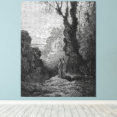 Gustave Doré - Dante And Virgilio Canvas Afdruk (Insitu (Houten vloer))