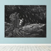 Gustave Doré - Dante And Virgilio Meet Ser Brunett Canvas Afdruk (Insitu (Houten vloer))
