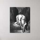 Gustave Doré - Dante en Virgil in de put van de Canvas Afdruk (Voorkant)