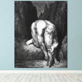 Gustave Doré - Dante en Virgil in de put van de Canvas Afdruk (Insitu (Houten vloer))