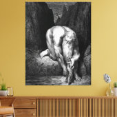 Gustave Doré - Dante en Virgil in de put van de Canvas Afdruk (Insitu (Woonkamer))