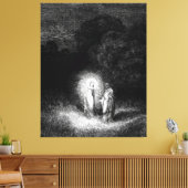 Gustave Doré - Dante ontmoet Beatrice (1860) Canvas Afdruk (Insitu (Woonkamer))