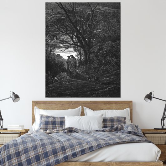 Gustave Doré - David Shows Saul How He Saved His Canvas Afdruk (Insitu (Slaapkamer))