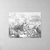 Gustave Doré - David valt de Ammonieten aan Canvas Afdruk (Voorkant)
