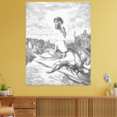 Gustave Doré - David verslaat Goliath Canvas Afdruk (Insitu (Woonkamer))