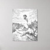 Gustave Doré - David verslaat Goliath Canvas Afdruk (Voorkant)