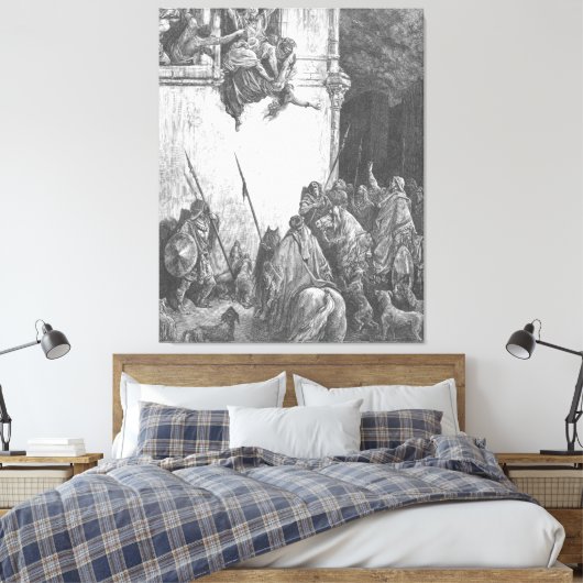 Gustave Doré - De dood van Isebel Canvas Afdruk (Insitu (Slaapkamer))