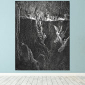 Gustave Doré - De Muur Van Vlammen Canvas Afdruk (Insitu (Houten vloer))