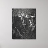 Gustave Doré - De Muur Van Vlammen Canvas Afdruk (Voorkant)