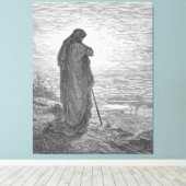 Gustave Doré - De profeet Amos Canvas Afdruk (Insitu (Houten vloer))