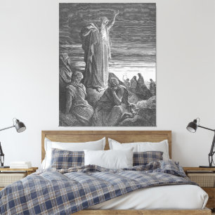 Gustave Doré - De profeet Ezechiël Canvas Afdruk