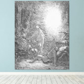 Gustave Doré - De schepping van Eva Canvas Afdruk (Insitu (Houten vloer))