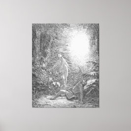 Gustave Doré - De schepping van Eva Canvas Afdruk