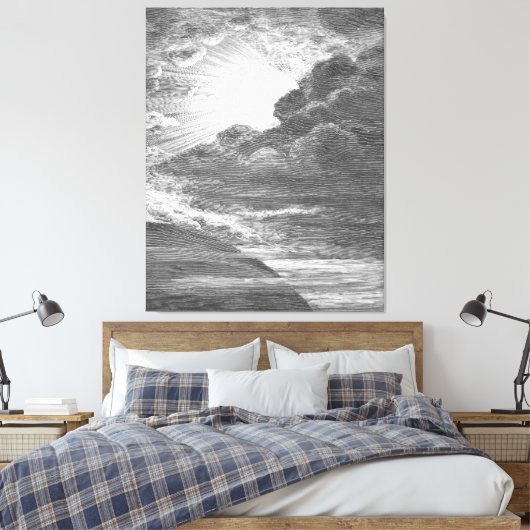 Gustave Doré - De Schepping van het Licht - Snelko Canvas Afdruk (Insitu (Slaapkamer))
