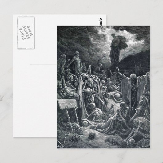 Gustave Dore:De visie van de vallei van droge Bott Briefkaart (Voorkant / Achterkant)