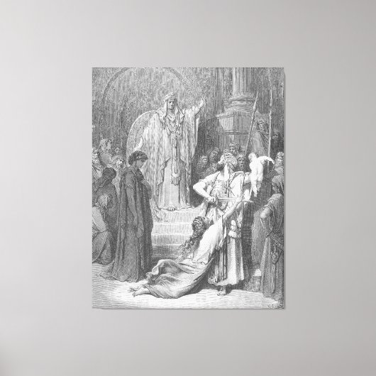 Gustave Doré - De Wijsheid van Salomo Canvas Afdruk (Voorkant)