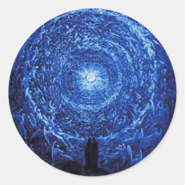 Gustave Dore De Witte Roos (blauw) Stickers