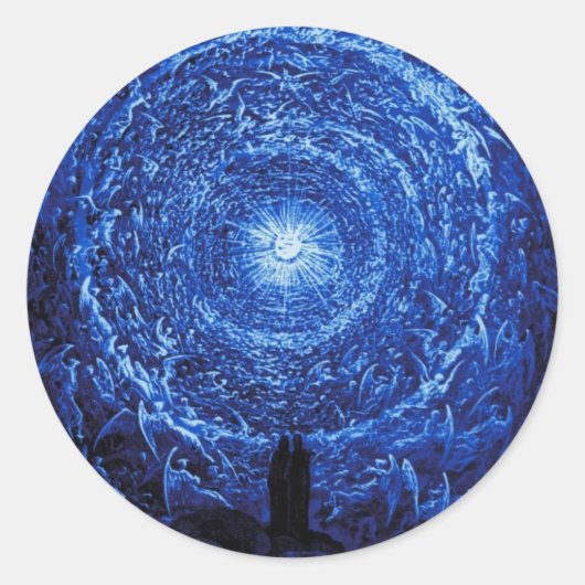 Gustave Dore De Witte Roos (blauw) Stickers (Voorkant)