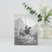 Gustave Dore: Don Quichot en Sancho die uit Briefkaart (Staand voorkant)
