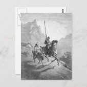 Gustave Dore: Don Quichot en Sancho die uit Briefkaart (Voorkant / Achterkant)