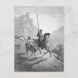Gustave Dore: Don Quichot en Sancho die uit Briefkaart