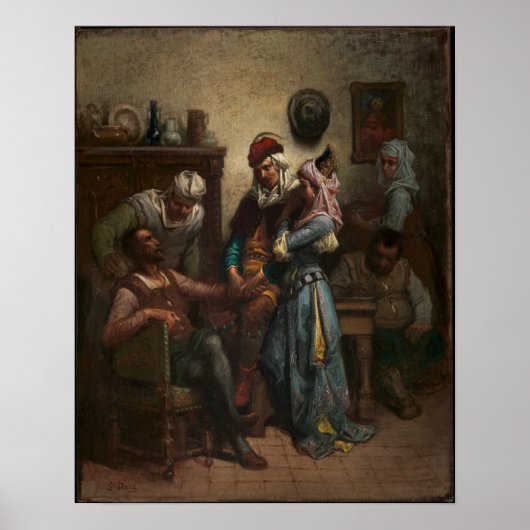 Gustave Doré Don Quixote and Sancho Panza Poster (Voorkant)