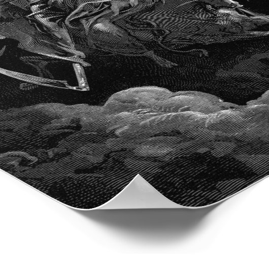 Gustave Dore - Dood op het Bleke paard Poster (Hoek)