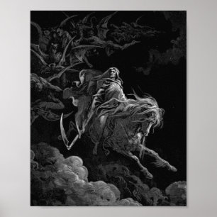 Gustave Dore - Dood op het Bleke paard Poster
