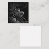 Gustave Dore - Dood op het Bleke paard Vierkante Visitekaartje (Voorkant / Achterkant)