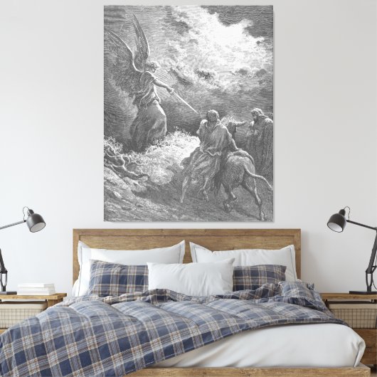 Gustave Doré - Een engel verschijnt aan Bileam Canvas Afdruk (Insitu (Slaapkamer))