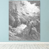 Gustave Doré - Een engel verschijnt aan Bileam Canvas Afdruk (Insitu (Houten vloer))