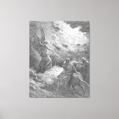Gustave Doré - Een engel verschijnt aan Bileam Canvas Afdruk (Voorkant)
