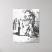 Gustave Doré - Eliezer and Rebekah at the Well Canvas Afdruk (Voorkant)