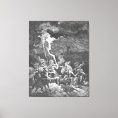 Gustave Doré - Elijah Destroys the Messengers Canvas Afdruk (Voorkant)