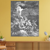 Gustave Doré - Elijah Destroys the Messengers Canvas Afdruk (Insitu (Woonkamer))