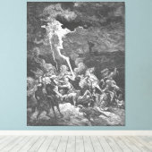 Gustave Doré - Elijah Destroys the Messengers Canvas Afdruk (Insitu (Houten vloer))