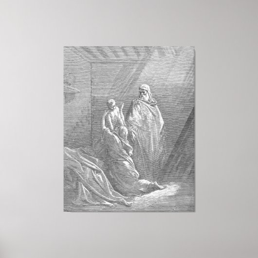 Gustave Doré - Elijah Raises the Son of the Widow Canvas Afdruk (Voorkant)